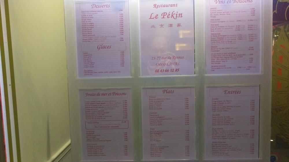 Restaurant le Pekin - Menu Image 3